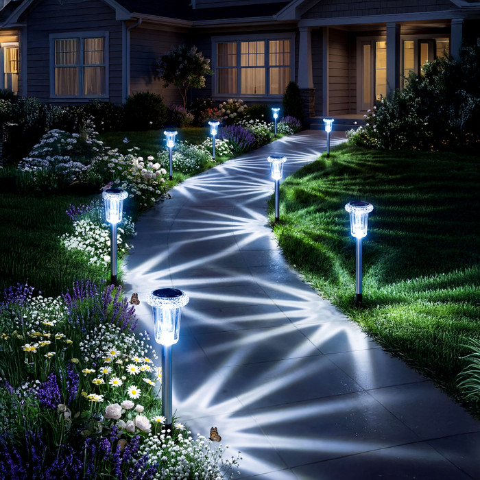 Magical Outdoor Solar Lights - Celestial & Radiant Rainbow Garden Path Lamps