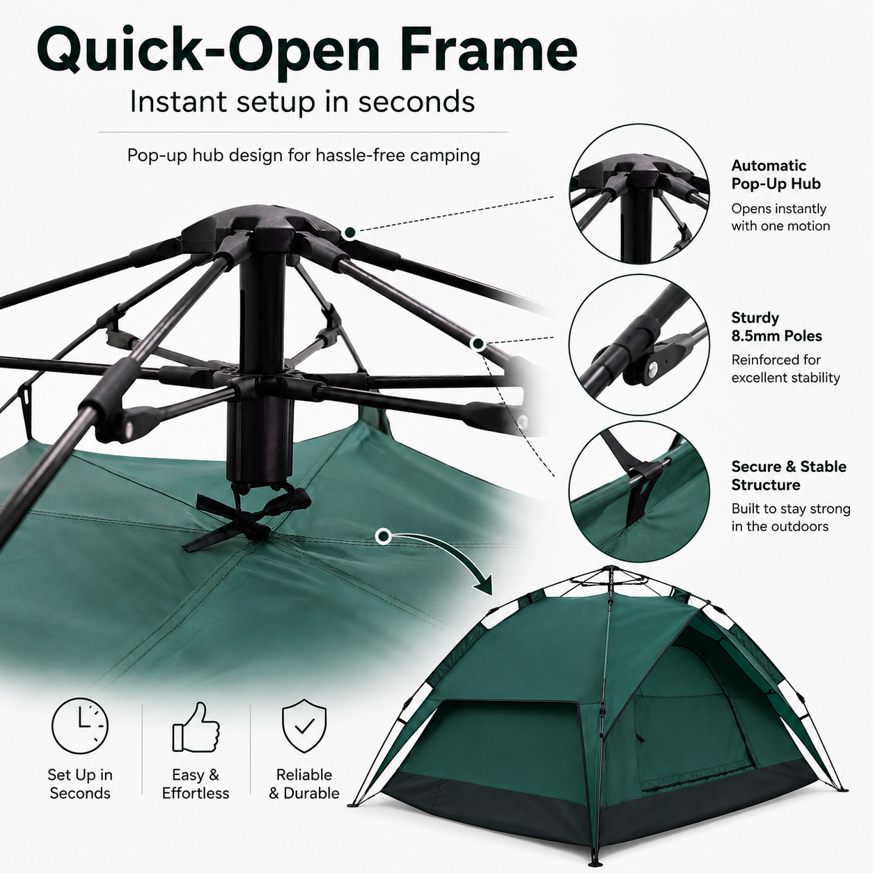 ✨Instant Pop-Up Camping Tent | Waterproof Lightweight Outdoor Ten