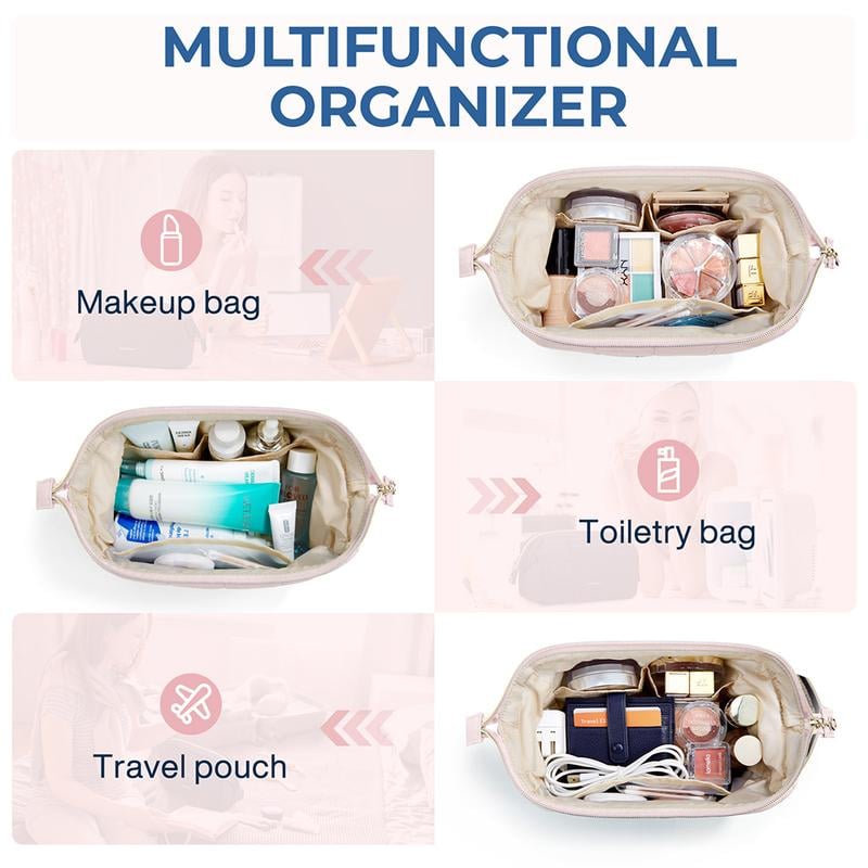 Puffy Padded Travel Cosmetic Organizer for Women