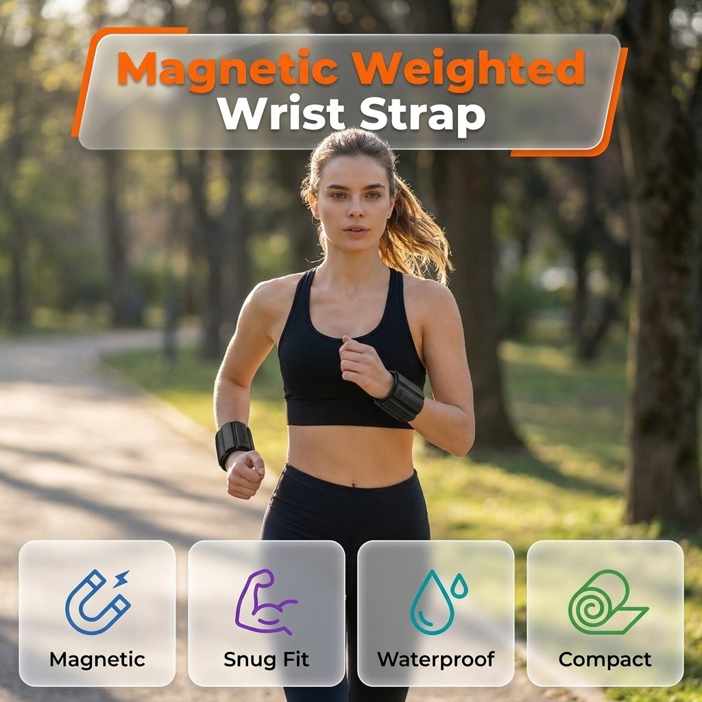 🎉🔗 Adjustable Magnetic Wrist/Ankle Weight Set