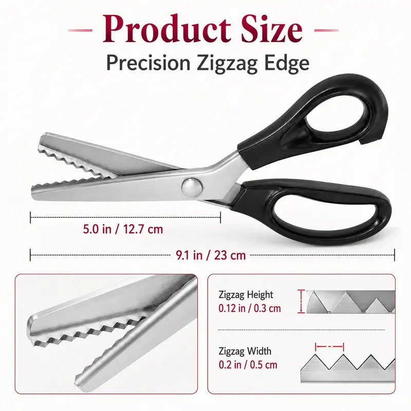 ✂️Stainless Steel Zig Zag Scissors with Serrated Teeth - Perfect for DIY Crafts