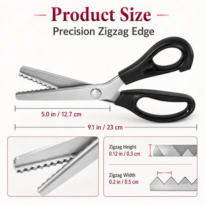 ✂️Stainless Steel Zig Zag Scissors with Serrated Teeth - Perfect for DIY Crafts