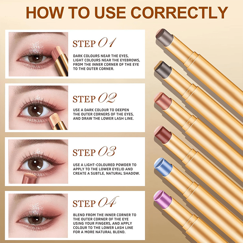 😍 Trending Now – 3 Color Eyeshadow Stick | Create Stunning Gradient Eyes Instantly