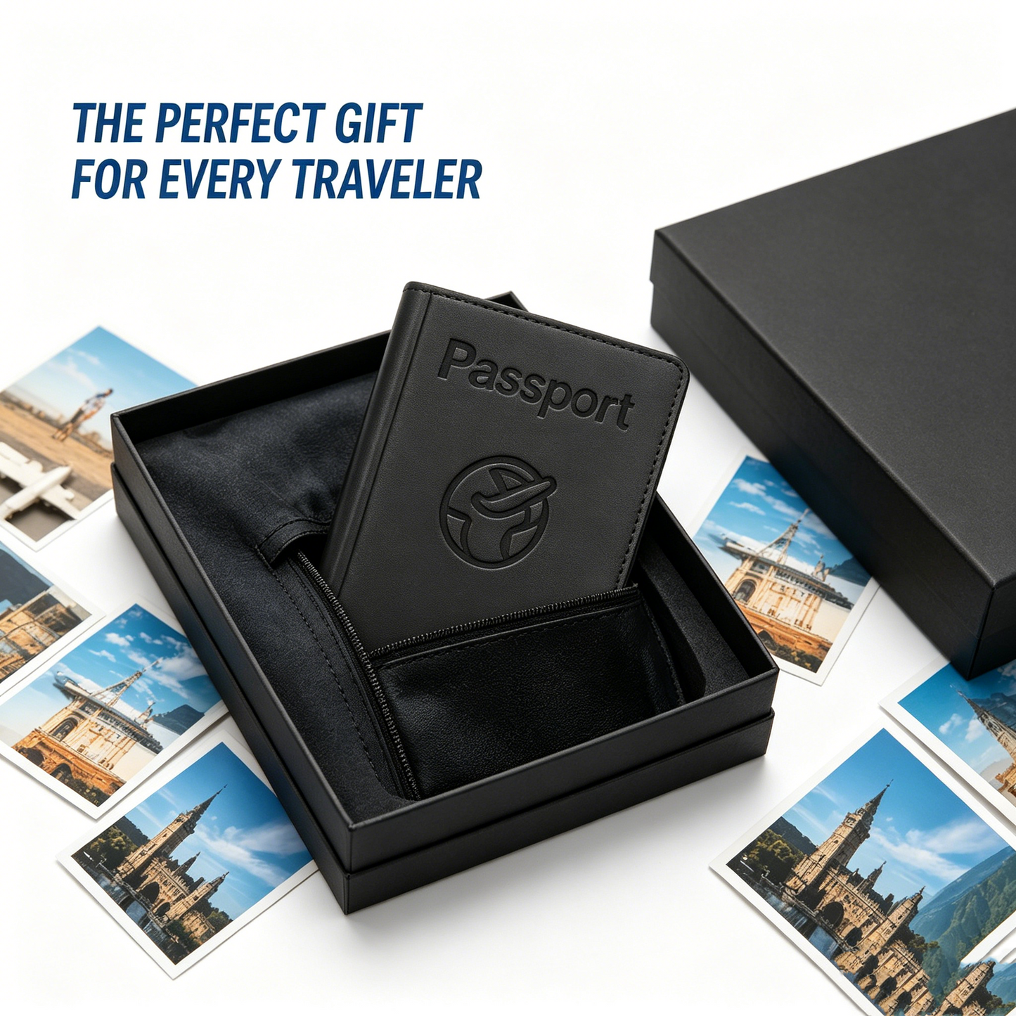 Smart Passport Cover with Apple Find My | Anti-Lost Travel Wallet RFID Slim Case