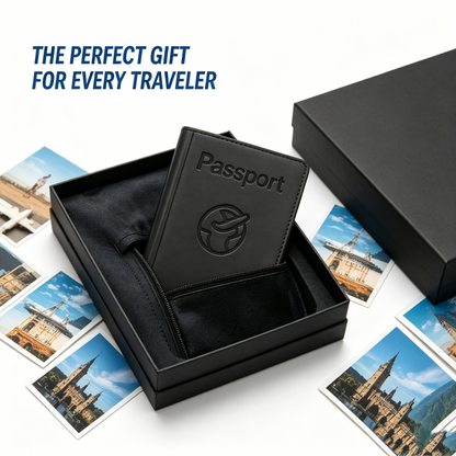 Smart Passport Cover with Apple Find My | Anti-Lost Travel Wallet RFID Slim Case