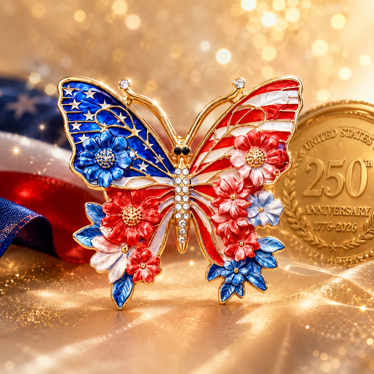 🗽 Buy 1, Get 1 Free 🔥 250th Anniversary Brooch of the Founding of the United States