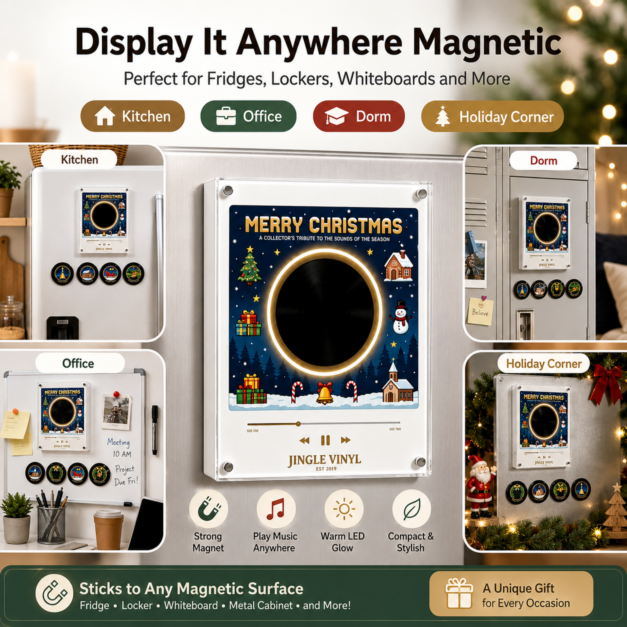 🎄Jingle Vinyl™ Christmas Magnetic Music Player Set