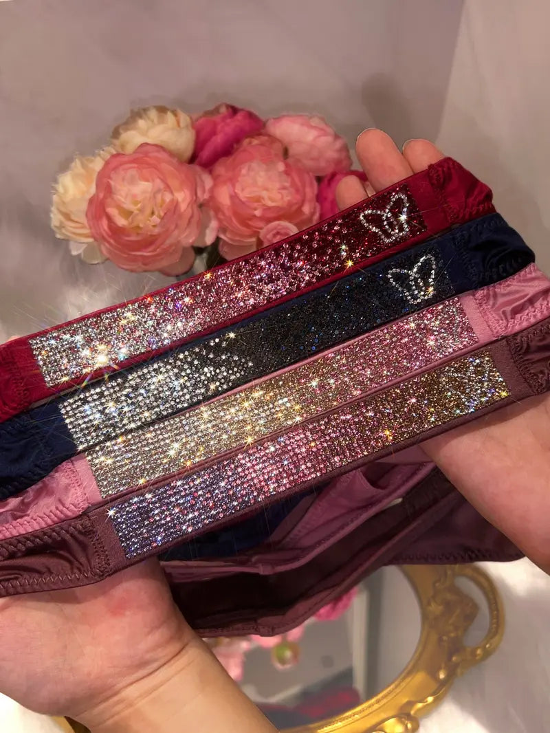 4-Pack Ombré Rhinestone Thongs