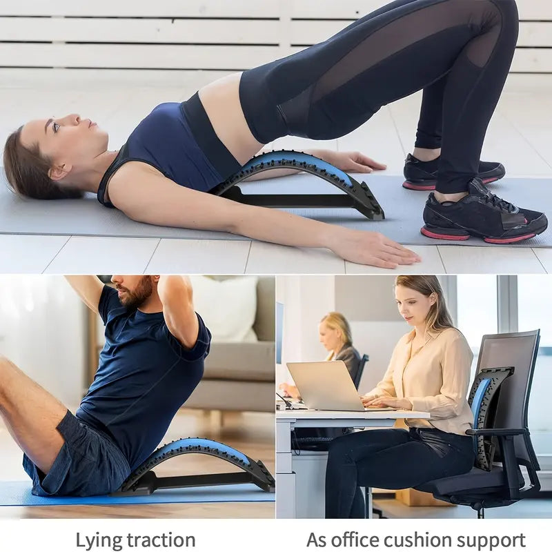 Back Stretcher — Magic Back Support and Spine Stretcher with Foam Pad — Back Massage Stretcher
