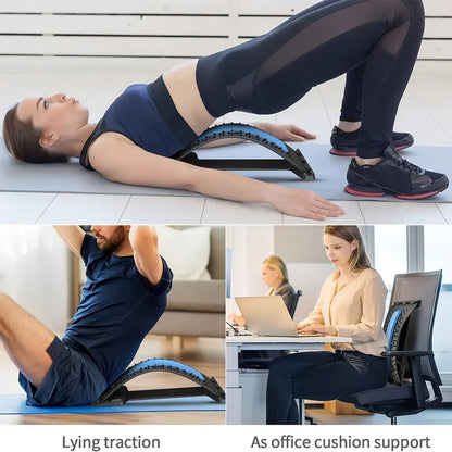 Back Stretcher — Magic Back Support and Spine Stretcher with Foam Pad — Back Massage Stretcher