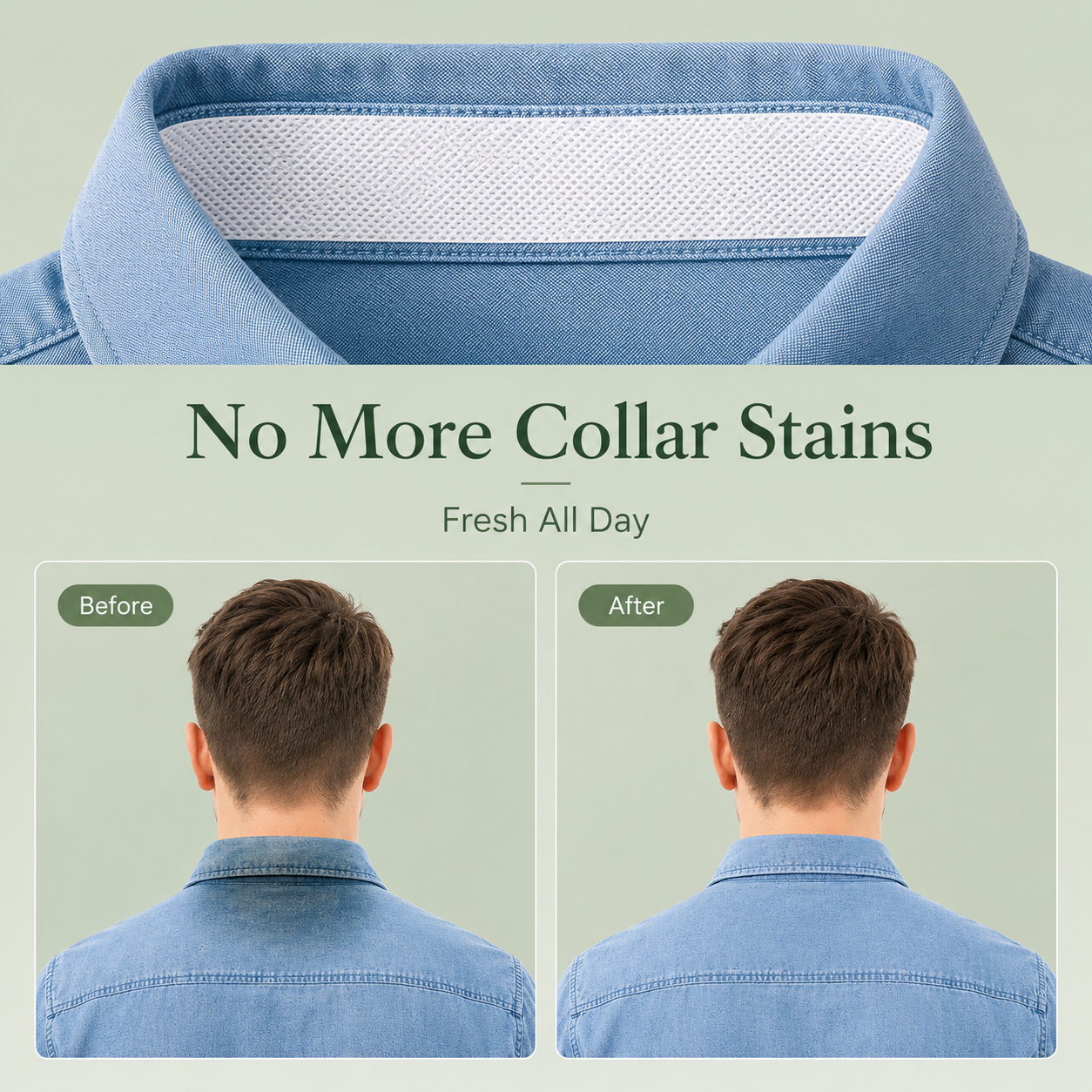 ✨Buy 1 Get 1 Free✨Men's Shirt Collar Sweat-Absorbing Protective Pads
