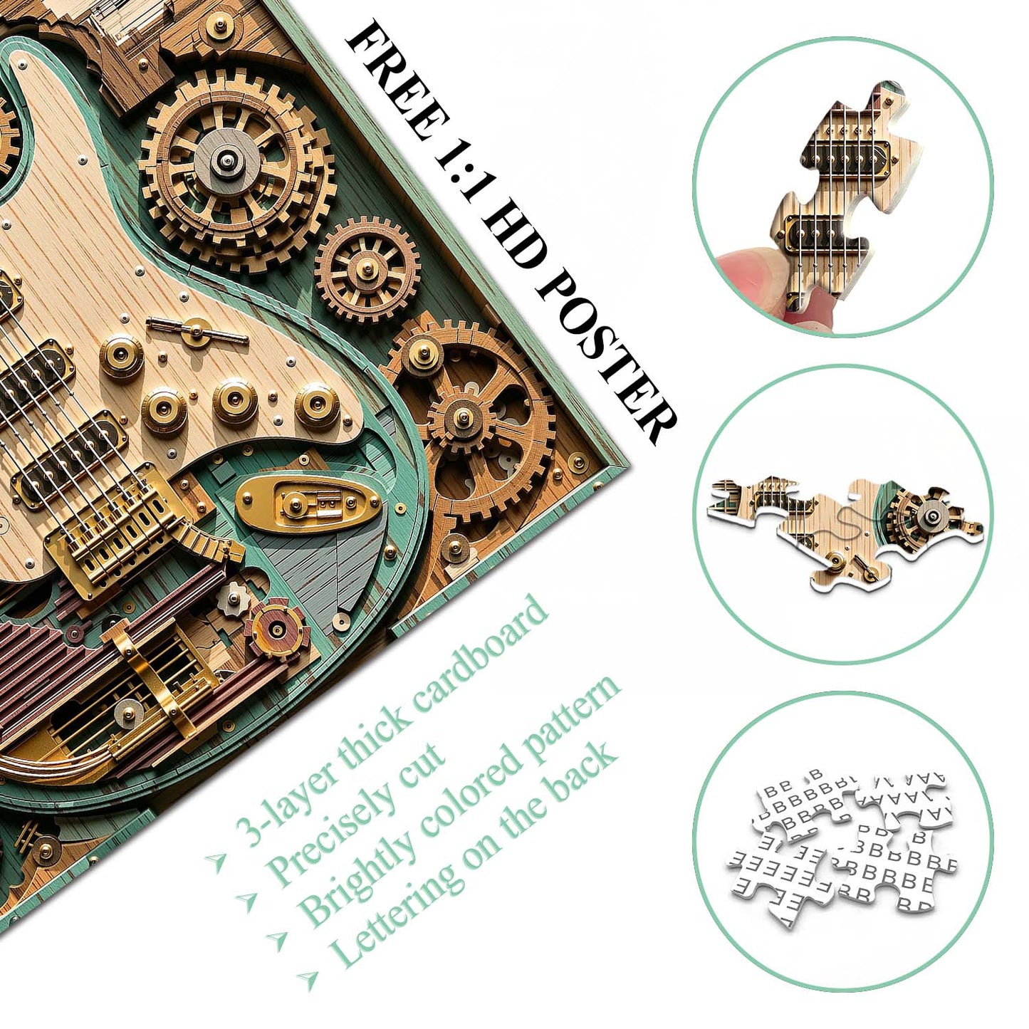 🎸🧩Gears & Strings Jigsaw Puzzle 1000 Piece