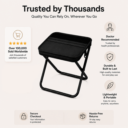 50% OFF Flash Sale: Ultra-Lightweight Portable Folding Stool – Never Stand in Line Again! 🪑