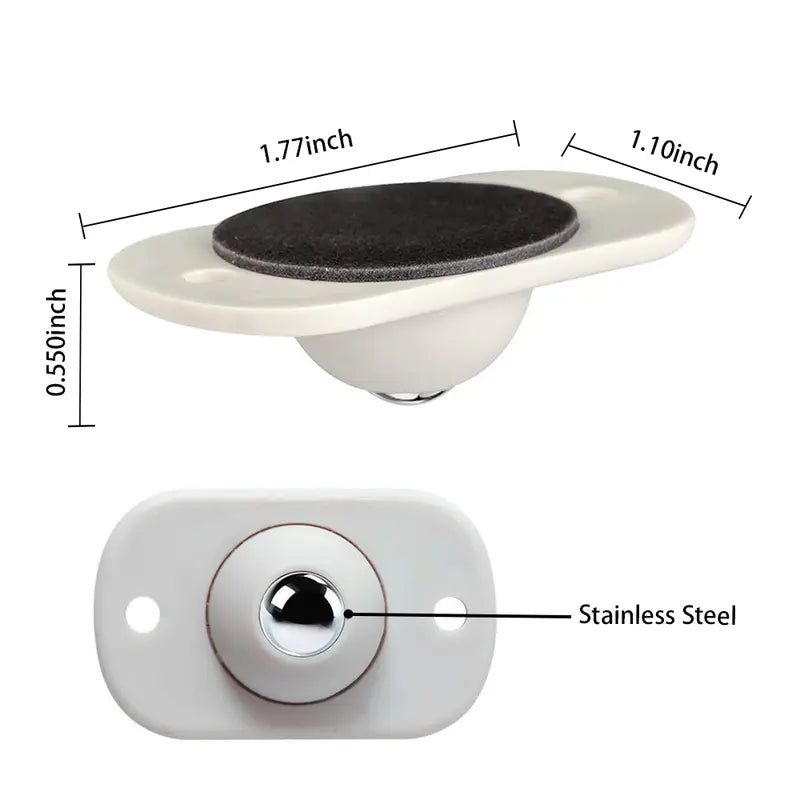 Heavy-Duty Adhesive Universal Wheels | 360° Mini Caster Wheels