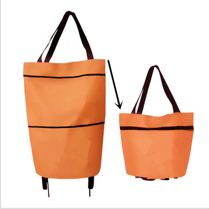 🛍️2-in-1 Foldable Shopping Cart✨