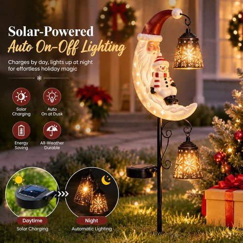 🎅🔔 Christmas Moon Solar Stake Light✨Buy 2 Get Freeshopping✈️