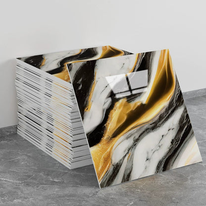 10 Pcs Marble Peel and Stick Waterproof Wall Panels🔥