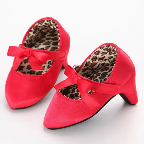 👑 Little Princess High Heel Crib Shoes  Soft Sole Baby Photo Shoes for Newborn Girls
