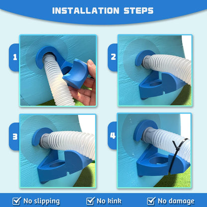 💧 2 Pack Upgraded Patented Pool Hose Holder for Above Ground Intex & Bestway Pipes
