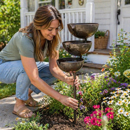 🔥50% OFF🔥 Bring Wildlife to Your Garden with this Cascading Bird Bath! 🐦