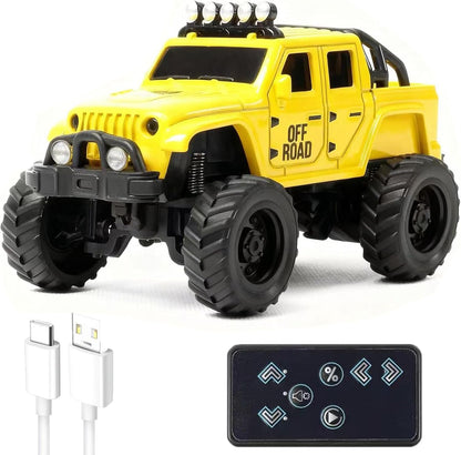 1:64 Mini Desktop Rc Truck-Mini Beast Off-Road Truck with Remote Control