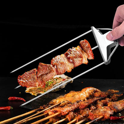 🔥3-Prong Stainless Steel BBQ Kebab Skewer