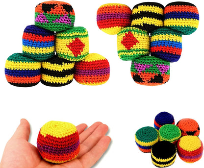 Hacky Balls, Handmade Knitted Footbag Sack 2026 Upgraded Assorted Foot Bag