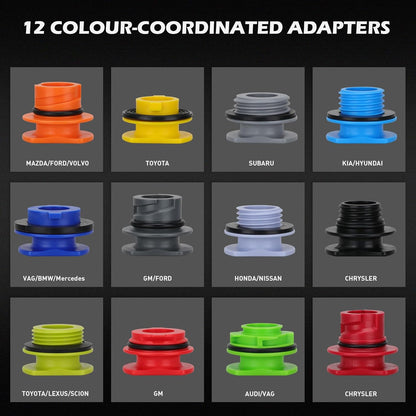 17-Piece Engine Oil Funnel Set-1.36 qt Automotive Oil Funnel Kit with 12 Adapters