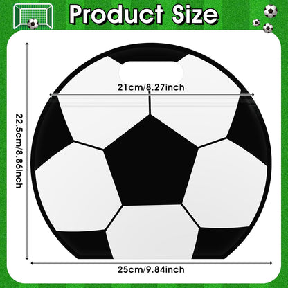 24pcs Soccer Snack Bags with Handles Reusable Sealed Candy Bags