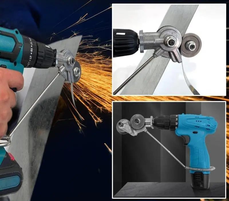 🔥 HOT SALE: Electric Metal Cutter Drill Attachment – Say Goodbye to Hand Fatigue & Cut Metal Like Butter!