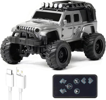1:64 Mini Desktop Rc Truck-Mini Beast Off-Road Truck with Remote Control