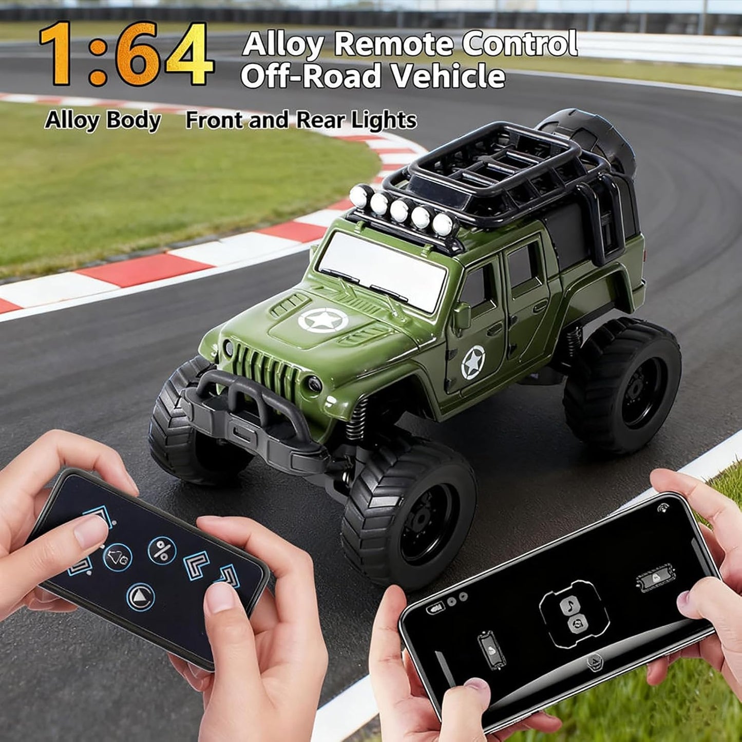 1:64 Mini Desktop Rc Truck-Mini Beast Off-Road Truck with Remote Control