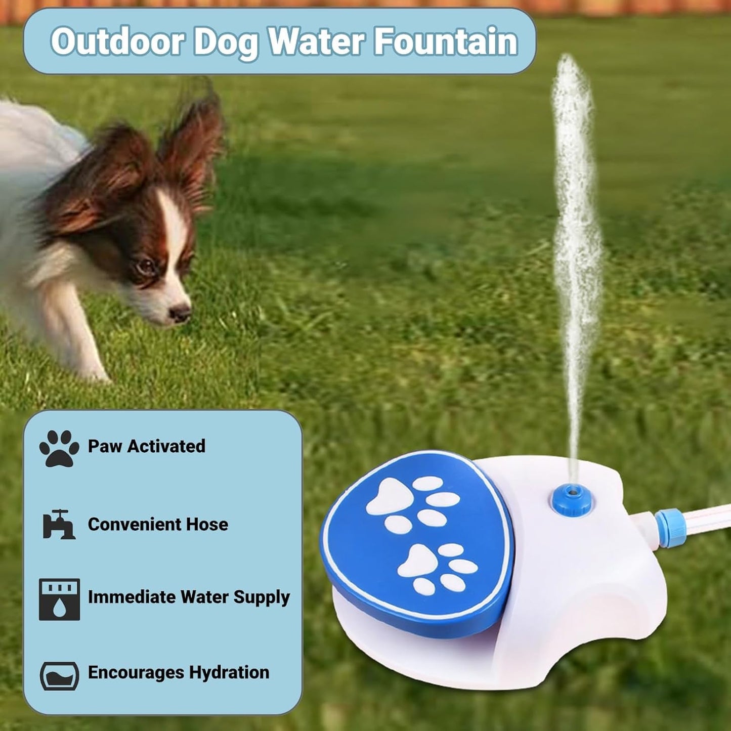 💦🐕Outdoor Paw‑Activated Dog Water Fountain – Step‑On Pedal