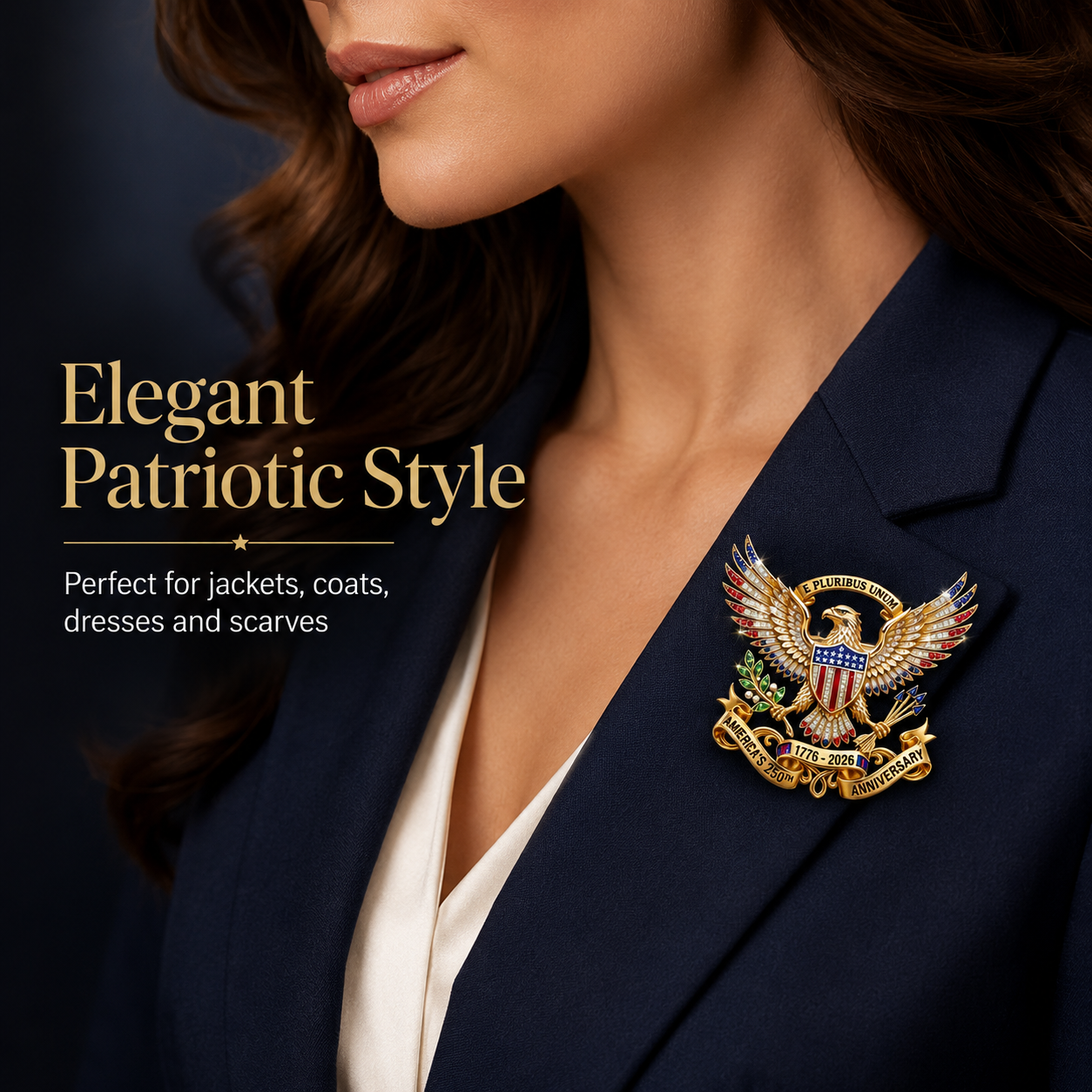 🎉 1776–2026 Patriotic Eagle Brooch - America 250th Anniversary Gift