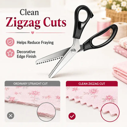 ✂️Stainless Steel Zig Zag Scissors with Serrated Teeth - Perfect for DIY Crafts