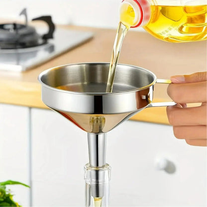 304 Stainless Steel Kitchen Oil Funnel（with filter）