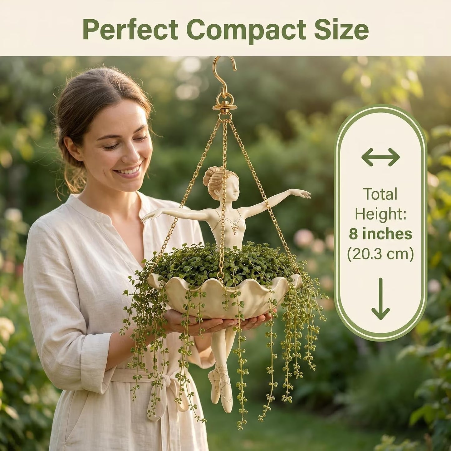 Ballet Dancer Hanging Planter – Elegant Garden Art for Your Favorite Plants 🩰🌿