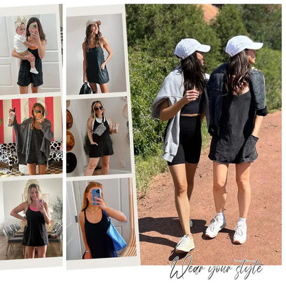 🔥Limited time offer🔥Womens Summer Sleeveless Mini Dress V Neck Spaghetti