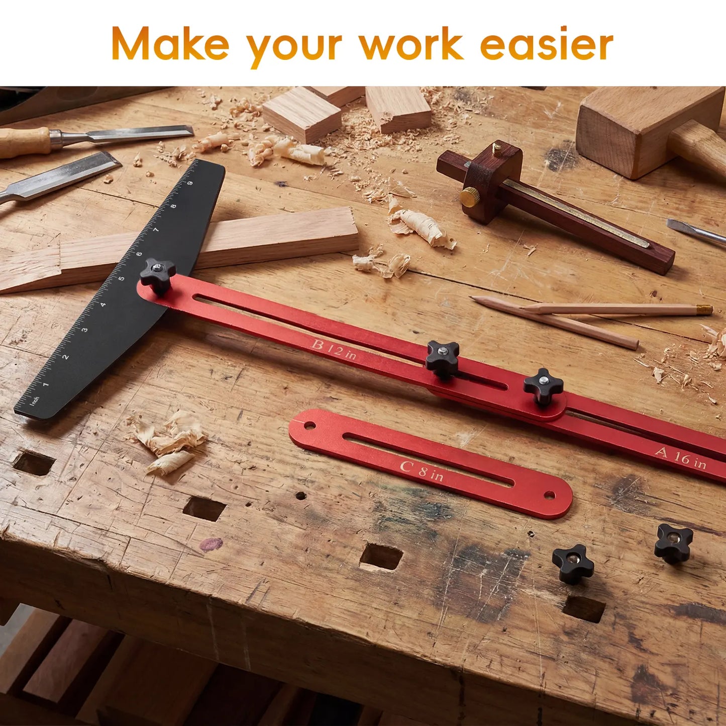 Adjustable Stair Tread Template Tool