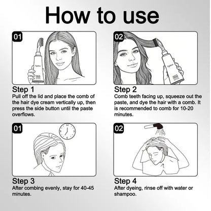 Instant Hair Color Comb - Professional Salon Results at Home