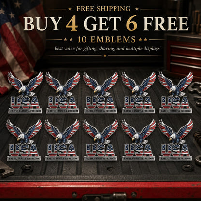 🎉250th Anniversary 49% OFF - ★USA Faith, Family & Freedom★ Metal Emblem