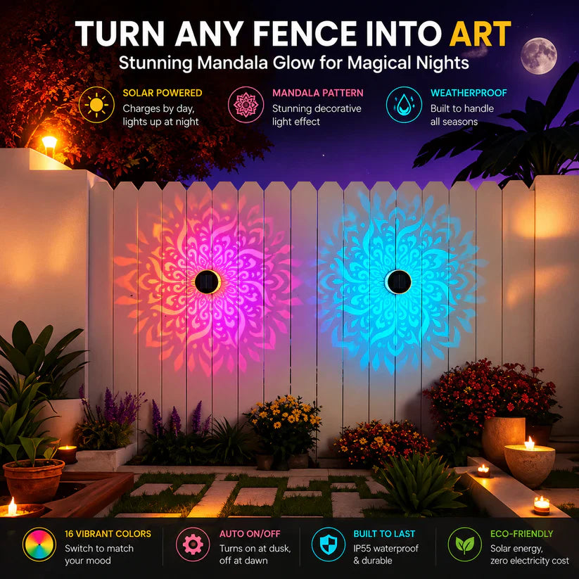 🏡Solar Mandala Projector Outdoor Lights