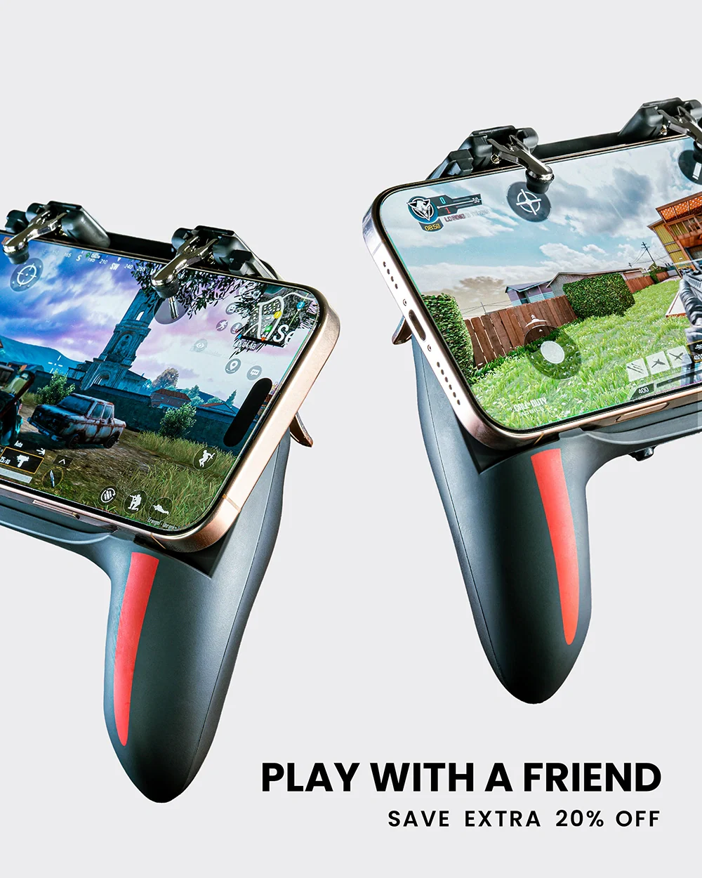 Mobile Game Controller with 5000mAh Power Bank & Cooling Fan & Gaming Grip Gamepad for 4.7-7" Android iOS Phone