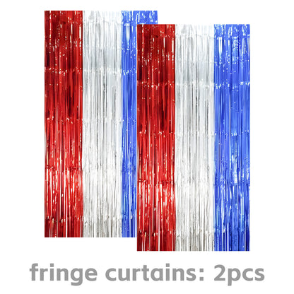 🎉Hot Sell🔥4th of July All-in-One Disposable Party Kit | Perfect for America’s 250th Celebration! 97PCS with Tablecloth, Banners & Cutlery