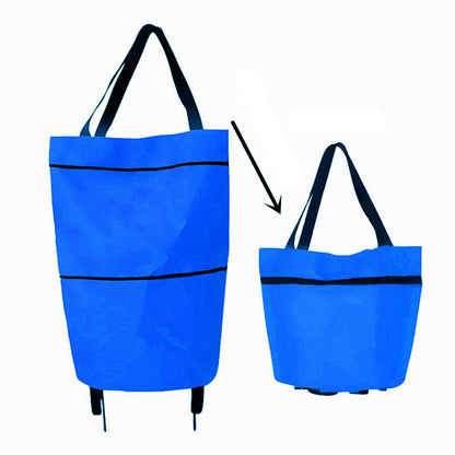 🛍️2-in-1 Foldable Shopping Cart✨