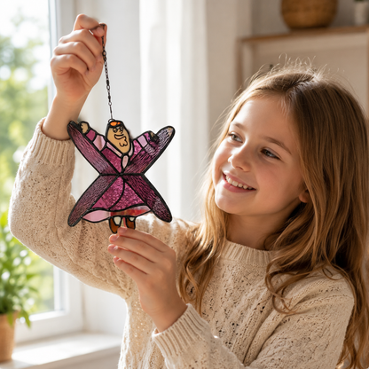 ❤️100% Handmade ✨Stained Glass Suncatcher Decor | Fun Hanging Window Ornament Gift