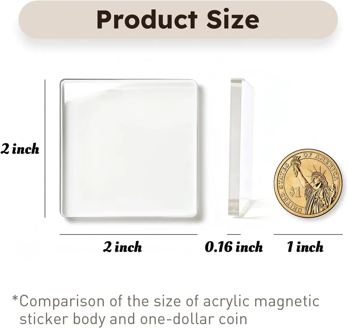🔥Hot Sales 50% OFF🎁Clear Acrylic DIY Fridge Magnet Set with Adhesive Backing – Square Magnetic Photo Frames with Stunning 3D Effect
