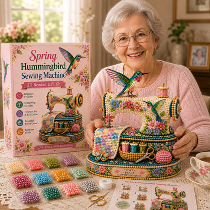 🔥LAST DAY 49% OFF - 💖🌸Spring Hummingbird Sewing Machine 💗 3D Spring Limited Keepsake Edition
