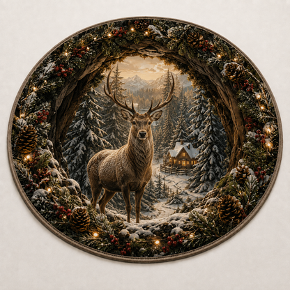 🎄🔥 Christmas 3D Illusion Rug – Magical Holiday Portal Floor Decor