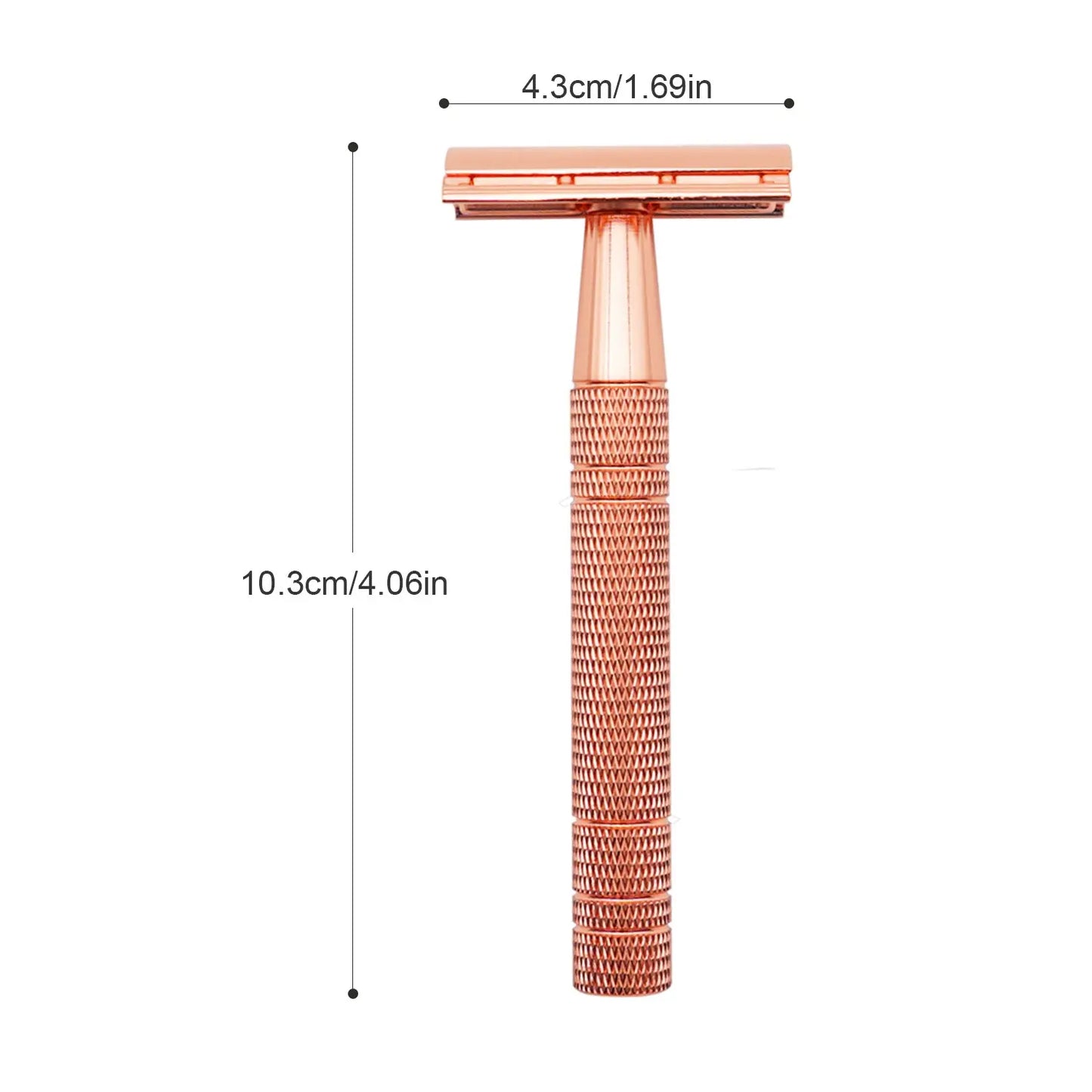 Double Edge Safety Razor Set with 10 Replaceable Blades